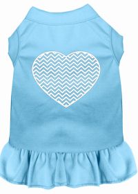 Chevron Heart Screen Print Dress