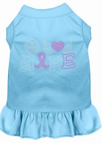 Peace Love Hope Breast Cancer Rhinestone Pet Dress