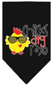 Chicks Dig Me Screen Print Pet Bandana