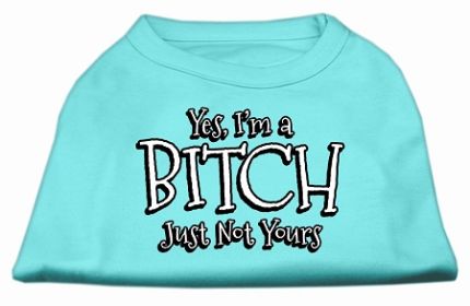 Yes I'm a Bitch Just not Yours Screen Print Shirt