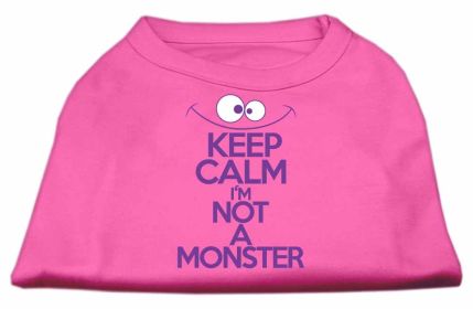 Keep Calm Screen Print Dog Shirt (Option: Bright Pink Med)