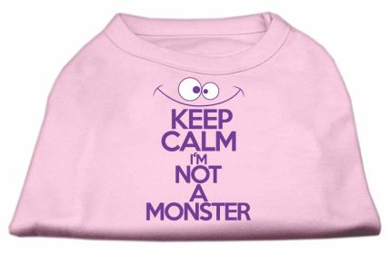 Keep Calm Screen Print Dog Shirt (Option: Light Pink Med)