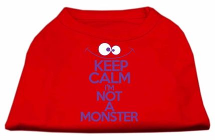 Keep Calm Screen Print Dog Shirt (Option: Red Med)