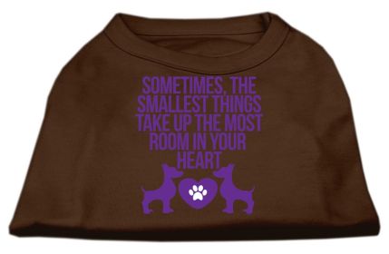 Smallest Things Screen Print Dog Shirt (Option: Brown Lg)