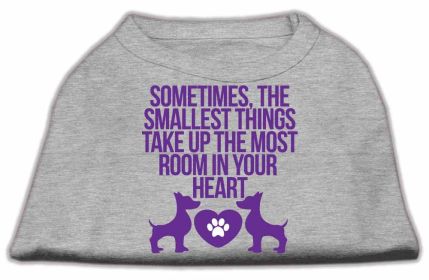 Smallest Things Screen Print Dog Shirt (Option: Grey Lg)