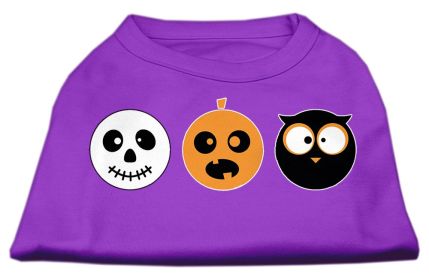 The Spook Trio Screen Print Dog Shirt (Option: Purple Med)