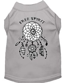 Free Spirit Screen Print Dog Shirt (Option: Grey Sm)