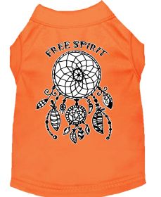 Free Spirit Screen Print Dog Shirt (Option: Orange Sm)