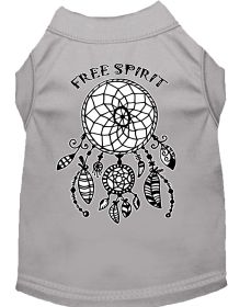 Free Spirit Screen Print Dog Shirt (Option: Grey Med)