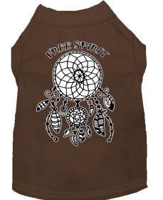 Free Spirit Screen Print Dog Shirt (Option: Brown Lg)