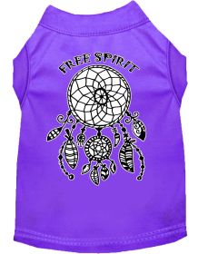 Free Spirit Screen Print Dog Shirt (Option: Purple Lg)