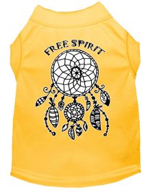 Free Spirit Screen Print Dog Shirt (Option: Yellow Lg)