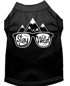 Stay Wild Screen Print Dog Shirt (Option: Black Med)