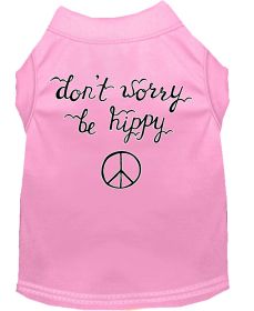 Be Hippy Screen Print Dog Shirt (Option: Light Pink Sm)