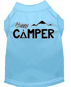 Happy Camper Screen Print Dog Shirt (Option: Baby Blue Med)