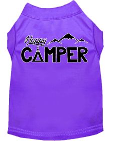 Happy Camper Screen Print Dog Shirt (Option: Purple Lg)