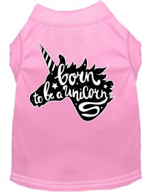 Born to be a Unicorn Screen Print Dog Shirt (Option: Light Pink Med)