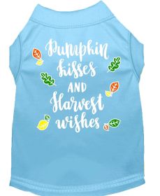 Pumpkin Kisses Screen Print Dog Shirt (Option: Baby Blue Med)