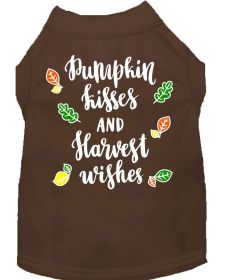 Pumpkin Kisses Screen Print Dog Shirt (Option: Brown Med)