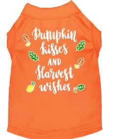 Pumpkin Kisses Screen Print Dog Shirt (Option: Orange Med)