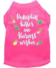 Pumpkin Kisses Screen Print Dog Shirt (Option: Bright Pink Lg)