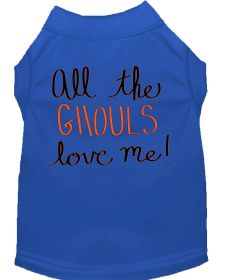 All the Ghouls Screen Print Dog Shirt (Option: Blue Med)