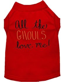 All the Ghouls Screen Print Dog Shirt (Option: Red Med)