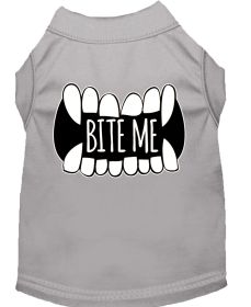 Bite Me Screen Print Dog Shirt (Option: Grey Med)