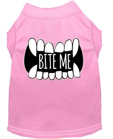 Bite Me Screen Print Dog Shirt (Option: Light Pink Med)