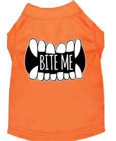 Bite Me Screen Print Dog Shirt (Option: Orange Med)