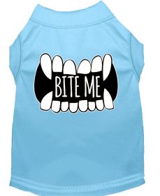 Bite Me Screen Print Dog Shirt (Option: Baby Blue Sm)