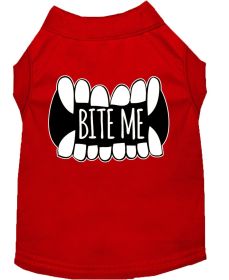 Bite Me Screen Print Dog Shirt (Option: Red Lg)