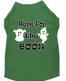 Here for the Boos Screen Print Dog Shirt (Option: Green Sm)