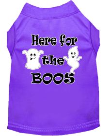 Here for the Boos Screen Print Dog Shirt (Option: Purple Sm)