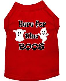 Here for the Boos Screen Print Dog Shirt (Option: Red Sm)