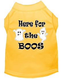 Here for the Boos Screen Print Dog Shirt (Option: Yellow Sm)