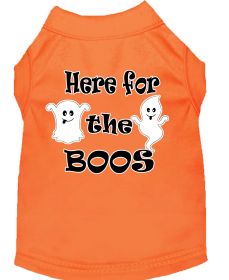 Here for the Boos Screen Print Dog Shirt (Option: Orange Med)