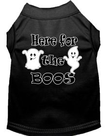 Here for the Boos Screen Print Dog Shirt (Option: Black Lg)