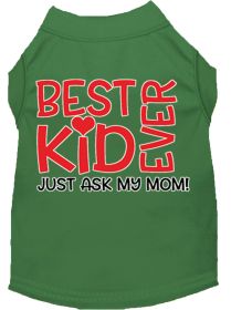 Ask My Parents Screen Print Dog Shirt (Option: Green Med)