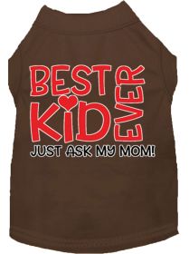 Ask My Parents Screen Print Dog Shirt (Option: Brown Lg)