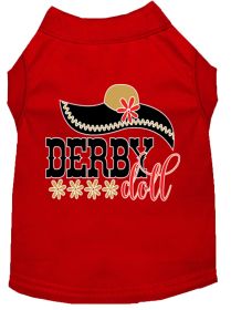 Derby Doll Screen Print Dog Shirt (Option: Red Med)