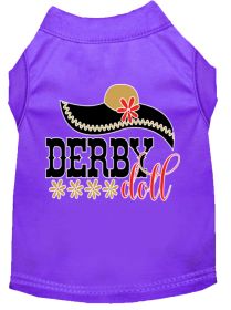 Derby Doll Screen Print Dog Shirt (Option: Purple Lg)