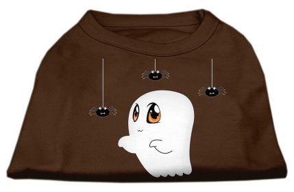 Sammy the Ghost Screen Print Dog Shirt (Option: Brown XXL)