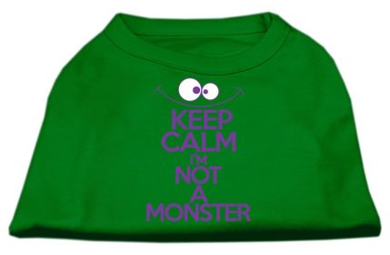 Keep Calm Screen Print Dog Shirt (Option: Green XS)