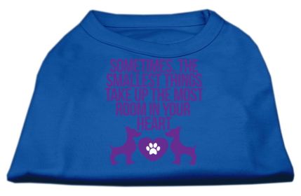 Smallest Things Screen Print Dog Shirt (Option: Blue XXL)