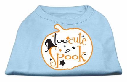 Too Cute to Spook Screen Print Dog Shirt (Option: Baby Blue XXXL)