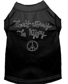 Be Hippy Screen Print Dog Shirt (Option: Black XXL)