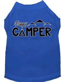 Happy Camper Screen Print Dog Shirt (Option: Blue XXL)