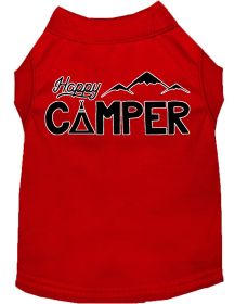 Happy Camper Screen Print Dog Shirt (Option: Red XXL)