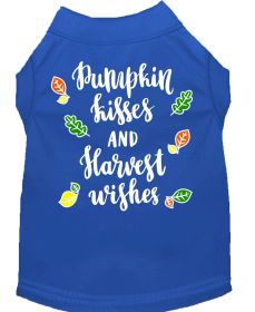 Pumpkin Kisses Screen Print Dog Shirt (Option: Blue XXL)